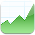 Line Chart iPhone Style Icon